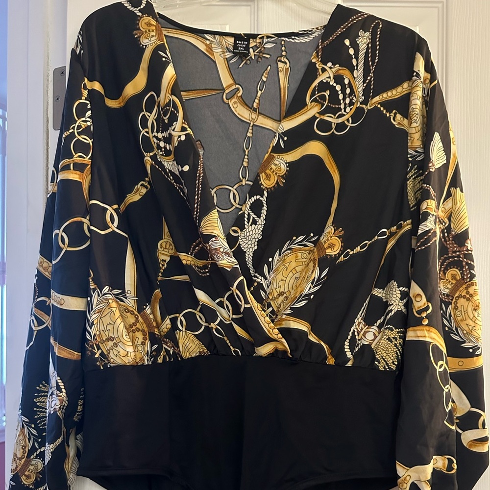 Black and gold bodysuit nwot
